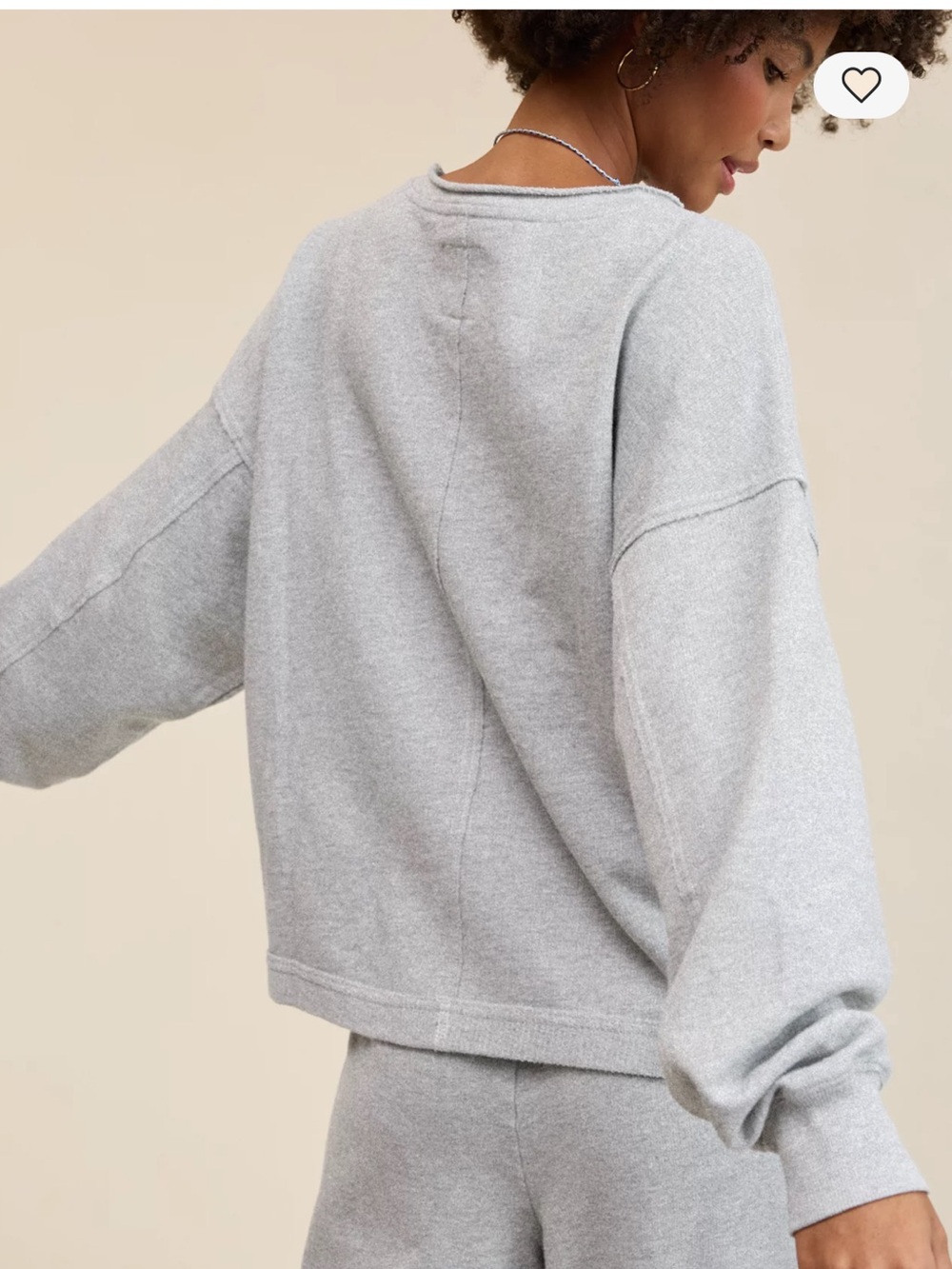 Aerie Vacay Crew Sweatshirt Grey Sz.XS - Picture 2 of 8